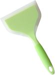 Minchsrin Silicone Wrapped Plastic Fish Spatula Pancakes Shovel Non-Stick Heat-Resistant Wide Flat Turner For Egg Tamales Pizza (Green)