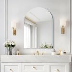 BATHSIR Frameless Arched Mirror, 26"x38" Frameless Mirror for Over Sink, Frameless Vanity Mirror with Arch Top for Bathroom, Bedroom, Entryway, Living Room