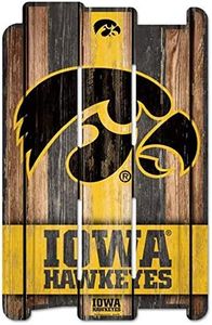 Wincraft NCAA University of Iowa Wood Fence Sign, Black