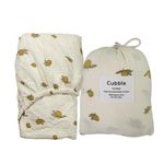 Cubble 100% Organic Cotton Fitted Cot Sheet (Lemon, 60 x 120 cm) | Fits Standard Cots | Perfect