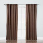 Best Home Fashion Thermal Insulated Blackout Curtains-Back Tab/Rod Pocket-Chocolate-52-Inch W X 72-Inch L-(Set of 2 Panels)