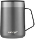 Contigo Streeterville Stainless Steel Travel Mug with Splash-Proof Lid, Vacuum-Insulated Tumbler for Coffee and Tea with Handle and Grip Base to Prevent Slipping, Sake, 14 oz (414 mL)