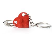 LEGO Red Love Heart Keychain Keyring Valentines Birthday Gift