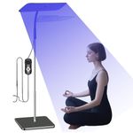 Clickovia Tanning Lamp, 126 Blue LEDs, 360° Rotating Head, Adjustable Height 65–186cm, Timer & Goggles, Face Tanning Lamp with 3 Wavelengths: 660nm+850nm / 660nm / 850nm – for Home Use