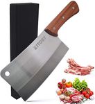 KITORY Meat Cleaver 7'' Chopper Knife Butcher Knife Bone Cutter Chinese Kitchen Chef’s Knife for Meat,Small Bone and Vegetable- Full Tang 7CR17MOV - Pear Wood Handle,2023 Gifts
