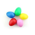 5 PCS Rasseleier,Egg Shakers for Babies,Musical Eggs Shakers,Egg Shakers with Miniature,Colorful Maracas Egg Shakers,Colorful Percussion Musical Egg Maracas Egg Shakers Easter,for Babies Toddlers Kids