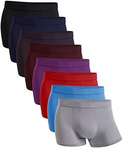 YOULEHE Men's Boxer Shorts Soft Bamboo Underwear Trunks Breathable Multipack, U002 (8 Pack), L