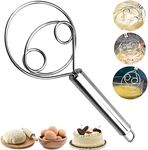 Atozee Store Stainless Steel Dutch Whisk & Artisan Dough Blender – Ideal for Mixing Eggs, Bread, Cake, Batter & More – Durable Hand Mixer for Baking and Cooking