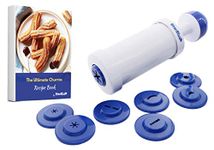 Churrera Churro Maker by StarBlue with Free Recipe e-Book - Easy Piping Nozzle Tool for Deep Fry Churro in 8 Difference Shapes