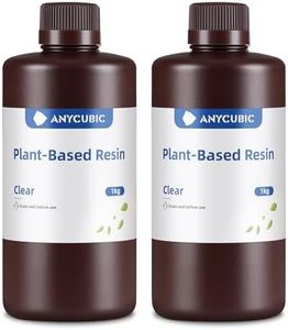 ANYCUBIC 2000g 3D Printer Resin Bundle with Low Odor and Safety, 405nm UV Plant-Based Rapid Resin with High Precision and Quick Curing for LCD 3D Printing (Clear, 1000g 2-Pack)