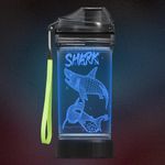 CoolGift Mart Light Up 3D Shark Water Bottle, 14oz Tritan BPA Free - Best Gift for Boys Girls- Kids Drinking Cup - Christmas Holiday