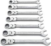 GearWrench 9900 7 Piece Flex-Head Combination Ratcheting Wrench Set Metric