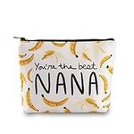 Nana Gift Nana Makeup Bag Grandma Gift Nana Zipper Pouch Funny Nana Makeup Bag Bananas Theme Gift Grandma Cosmetic Bag (Nana Bag ca)