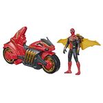 Hasbro Marvel Spider-Man 6-Inch Jet Web Cycle Vehicle and Detachable Action Figure Toy with Wings, Spider-Man Movie-Inspired, for Kids Ages 4 and Up, F1110