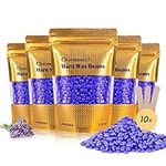 17.5 Oz Hair Wax Beans by Charmonic, Hard Body Wax Beans, Hair Removal Depilatory Wax European Beads for Women Men 500g/1.1 lb (Lavender)