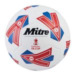 Mitre Training FA Cup Football | High Performance Training Ball | Extra Durable Design, Ball, White/Blue/Red, 5