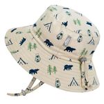 Jan & Jul Foldable Baby Boy Bucket Hat with UV Protection (S: 0-6 Months, Bear Camp)