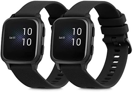 kwmobile Bracelet Compatible avec Garmin Venu Sq Music/Sq Bracelet - 2X Bracelet de Rechange en Silicone pour Fitness Tracker