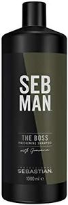 SEBASTIAN PROFESSIONAL Sebman The Boss: Champú Espesante Y Engrosador Hombre Con Efecto Refrescante - 1000ml, Cedar, 50 Mililitro