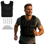 Hukimoyo Weighted Vest 10 kg For Gym With 50 Steel Plates Adjustable Weight Vest For Men Women for Workout Vest Weighted Jacket Exercise Gym Weight Vest Training Fitness vest used as 2kg,5 kg,7 kg