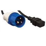 Tripp Lite Heavy Duty Power Extension Cord 16A IEC309 to C19, Black, 3.05 m (P070-010)