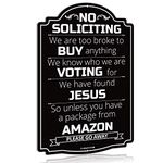 ANLEY No Soliciting Sign for Home and Business, Do Not Ring The Bell - Modern Design for Indoor and Outdoor Use - 12" x 8"