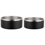 KALINCO Dog Bowl, Non-Slip Dog Water Bowl, Stainless Steel Dog Bowls, 64 Oz and 32Oz Feeder Bowl for Dogs