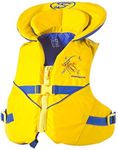 Stohlquist Child PFD Life Jacket, USCG Approved Type III Life Vest for Kids 30-50 lbs, Perfect for Swimming, Boating & Watersports, Pool Float & Life Jacket for Children (Yellow/Blue)