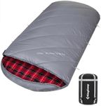KingCamp Sleeping Bag for Adults, Cold Weather & Warm Extra Wide Big & Tall XL Portable Waterproof Flannel Sleeping Bags, Essentials Gear Accessories for Camping Backpacking Hiking Indoor & Outdoor