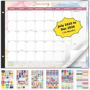 Ospelelf Calendar 2026-2027 Large Desk Calendar 2026 Monthly Desktop Calendar 22” x 17", 18 Month Calendar, Use Jan 2026 - June 2027, Multicolor