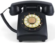 RetroVox Audio Guest Book Wedding Phone Guestbook and Signage Record Customized Audio Messages with Voicemail, Vintage Style for Bridal Shower, Birthday Party, Baby Shower (M Black)