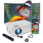 WTONISY Mini Projector,720P Native Home Video Projector,1080P Supported Film Projector with HDMI VGA AV USB Port