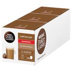 NESCAFE Dolce Gusto Cafe au Lait Decaf Coffee Pods - total of 48 Coffee Capsules - Decaffeinated Coffee (3 Packs)