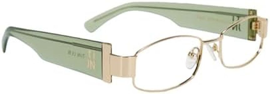 TIJN Iconic Trendy Blue Light Blocking Glasses for Women Men, Square Acetate Metal Frame, Talani