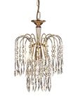 Marco Tielle Fountain 1 Light Crystal Chandelier Ceiling Pendant Light in Gold Finish