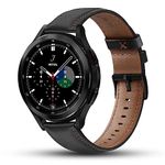 Tuocal 22mm Genuine Leather Straps Compatible with Samsung Galaxy Watch 3 45mm / Watch 46mm Strap Men Women, Soft Breathable Replacement Band for Huawei Watch GT 3 46mm / 3 Pro/GT 2 / Gear S3