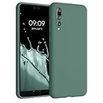 kwmobile Case Compatible with Huawei P20 Pro Case - Soft Slim Protective TPU Silicone Cover - Forest Green