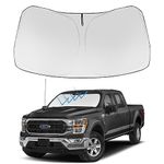 Proadsy Front Windshield Sunshade Foldable Sun Shade Protector Custom Fit 2024 2023 2022 2021 Ford F-150 F150 Lariat, King Ranch, Platinum, XL XLT Limited Raptor Accessories 2024 Upgrade