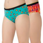 Bummer Women's Printed Micro Modal Hipsters Panties | Soft & Breathable Underwear | Combo Pack of 2