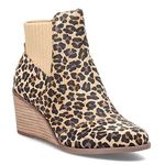 TOMS Sadie, Tan Classic Leopard Printed Suede, 7