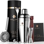 Rusty Barrel Cocktail Making Kit - Beautifully Presented Cocktail Shaker Set - Premium Cocktail Set with Cocktail Shaker and Bar Accessories for Home Pub - Cocktail Gift Set in a Beautiful Gift Box