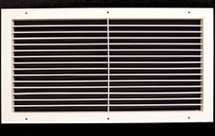 30"w X 12"h Aluminum Adjustable Return/Suuply HVAC Air Grille - Full Control Horizontal Airflow Direction - Vent Duct Cover - Single Deflection [Outer Dimensions: 31.85"w X 13.85"h]