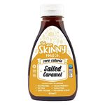 Skinny Food Co Salted Caramel Zero Calorie Syrup 425ml - Sugar Free Salted Caramel Syrup For Snacks, Drinks & Desserts - Vegan, Gluten-free, Keto & Paleo Friendly Caramel Syrup - Salted Caramel Syrup