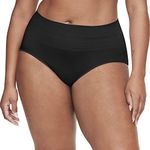 Warner's Women's NO Pinching NO Problems Seamless Brief, Rich Black, L