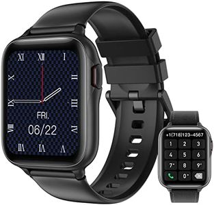 Parsonver Smart Watch (Answer/Make Calls), 1.7 inch Fitness Tracker Watch with Bluetooth Dial Calls/Heart Rate/Sleep Monitor/Pedometer, IP68 Waterproof Watch for Android Phones and iPhone for Men Women