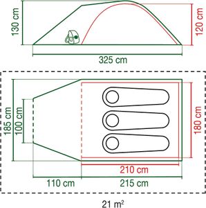 Coleman Kobuk Valley 3 Plus BlackOut Bedroom Tent – 3-Person Waterproof Dome