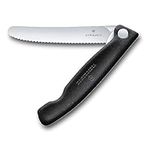 Victorinox Swiss Classic Folding Vegetable Knife Serrated Edge Black