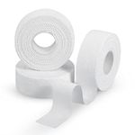 3 Rolls Zinc Oxide Tape, 10m x 2.5cm Cohesive Bandage Flexible Breathable Wrist Finger Tape Easy Tear Athletic Sports Tape for First Aid Sports Ankle（White）