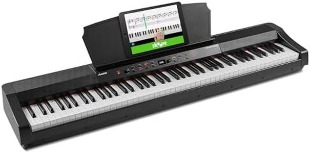 Alesis Prestige Artist – 88 Key Digital Piano with Full Size Graded Hammer Action Weighted Keys, 30 Keyboard Piano Sounds and Built in Speakers Black