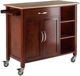 Winsome Wood Mabel Kitchen Cart Walnut/Natural